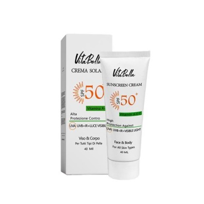 کرم ضد آفتاب spf۵۰ بی رنگ حجم ۴۰ میل ویتابلا